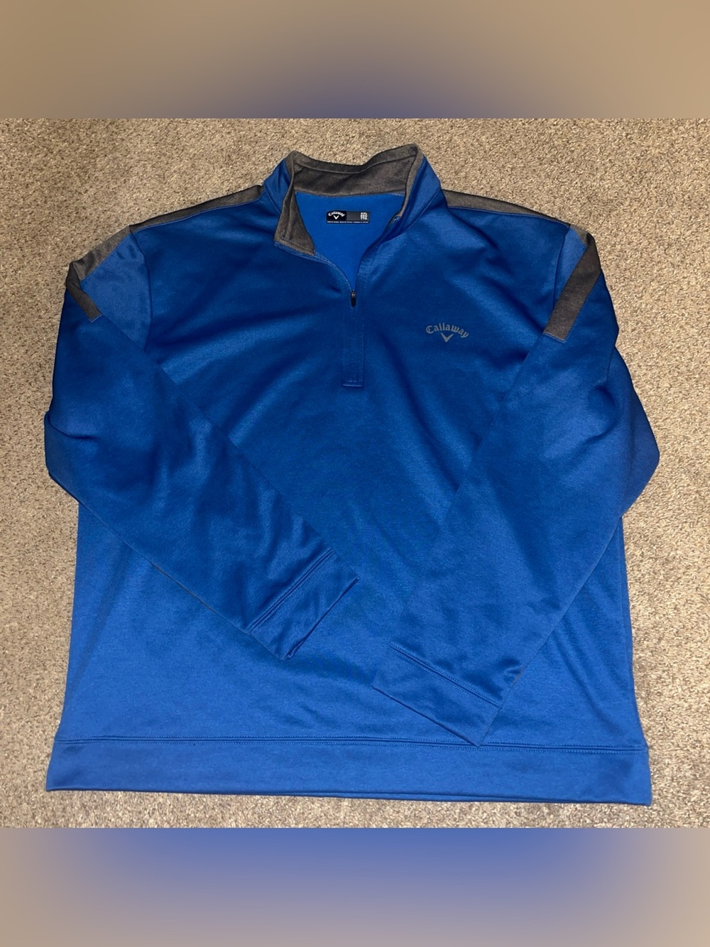 Callaway Weather Series 1/4 Zip Pullover Jacket Men 2XL XXL Blue Golf Sweatshirt